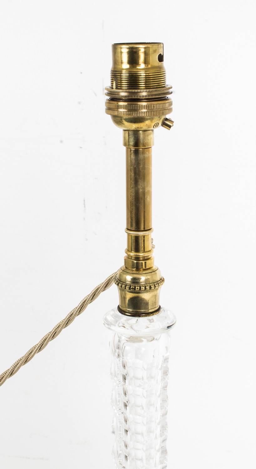19th Century Clarke's Cricklite Crystal and Ormolu Table Lamp In Excellent Condition In London, GB