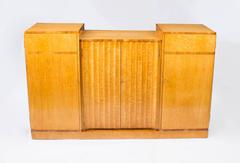 buffet Art Déco des années 1930 en érable piqué Harry & Lou Epstein