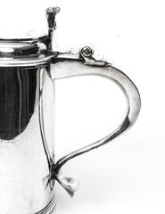 Antique English William & Mary Sterling Silver Lidded Tankard, 1691