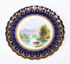 Antique English Copeland Spode Dessert Set Ten Plates Six Compotes, October 1883