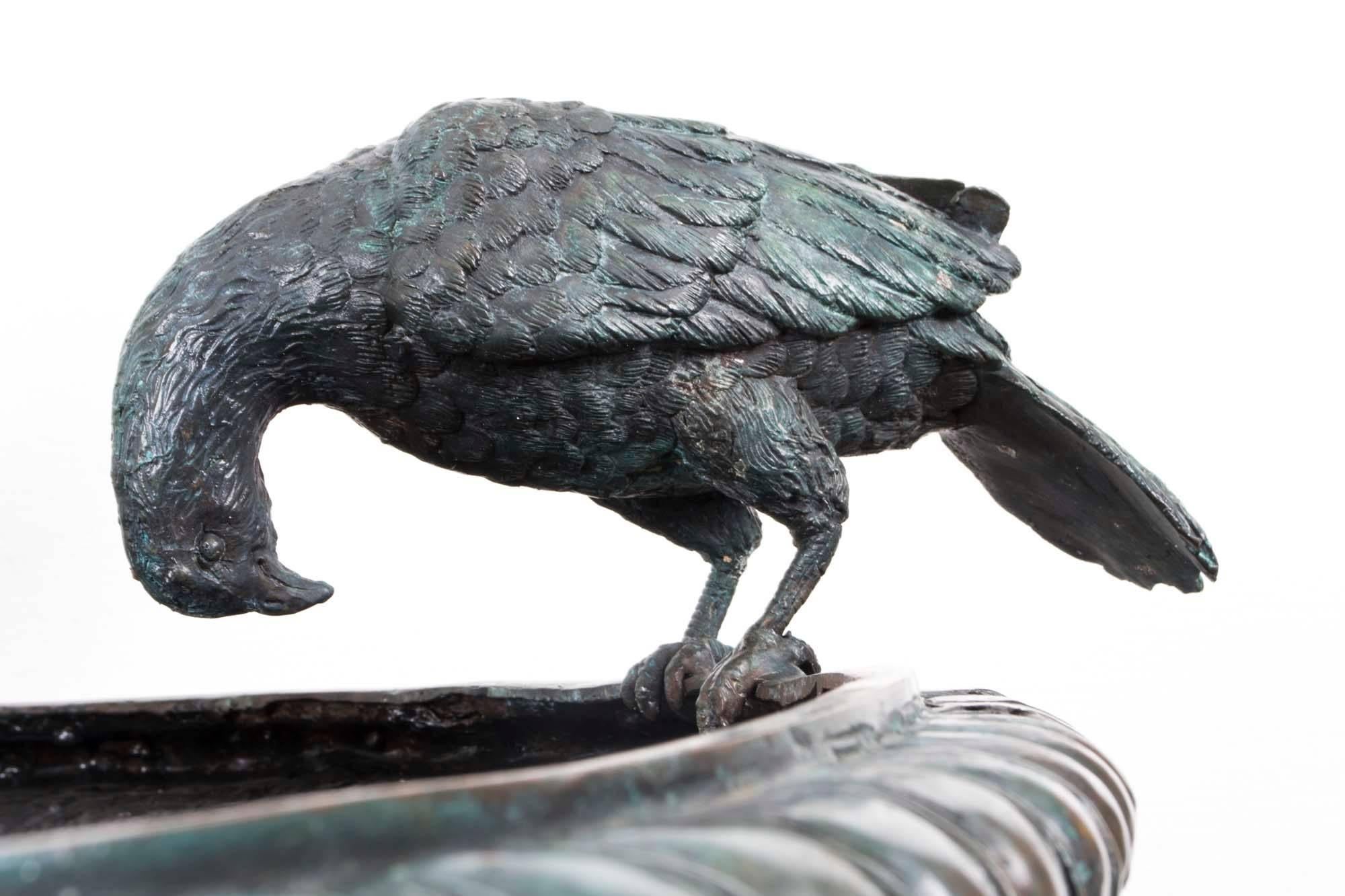 Stunning Large Bronze Urn Garden Fountain Bird Bath Jardiniere 1
