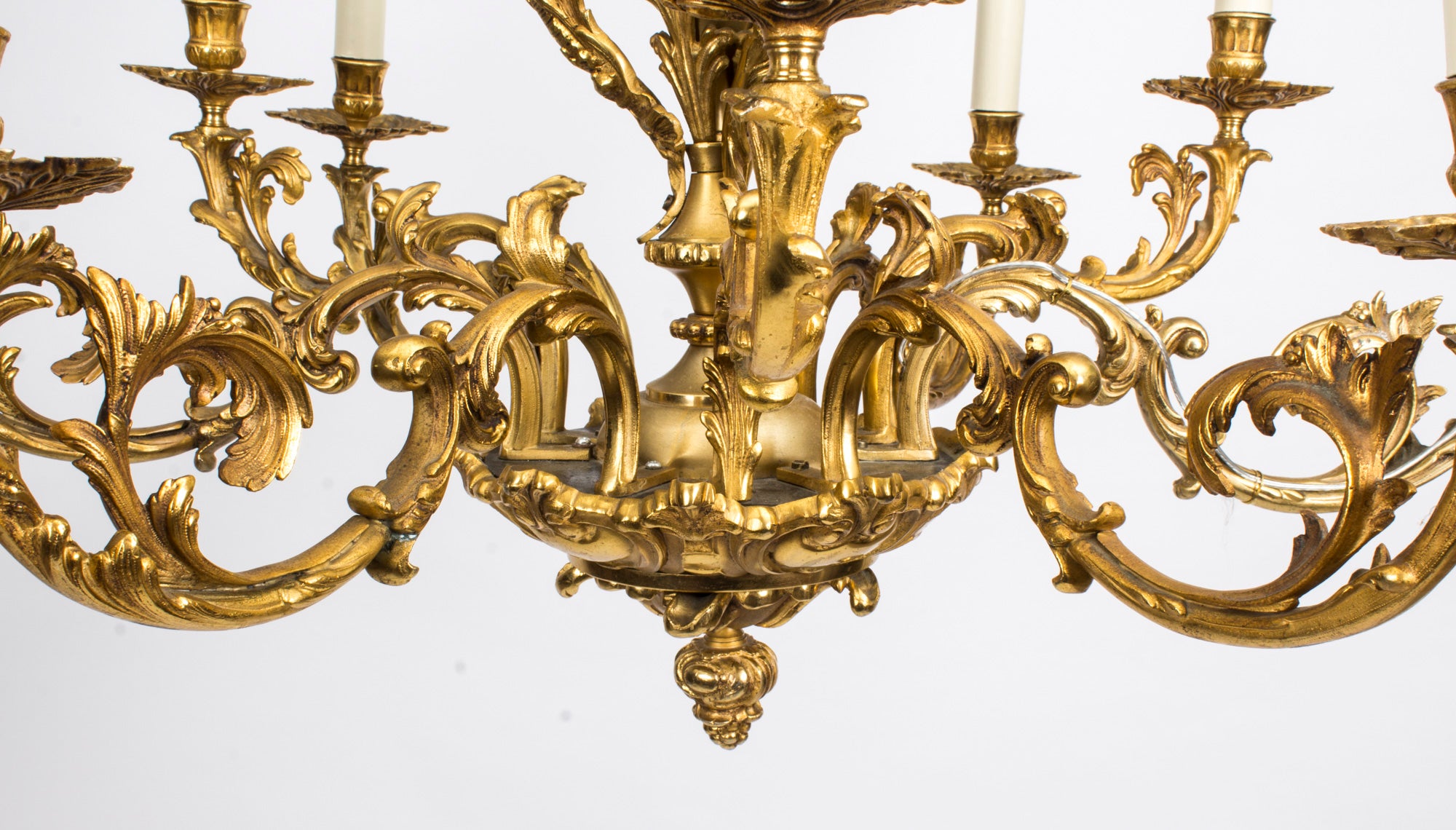French Louis XIV Style Gilt Bronze 12 Light Chandelier French Louis XIV Style Gilt Bronze 12 Light Chandelier