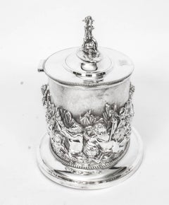 Antique Victorian Silver Plated Casket Biscuit Box, circa 1870