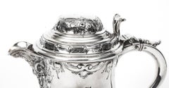 19th Century English Silver Plate Ewer Lipped Tankard, Martin Hall