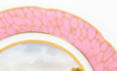 19th Century French Pink Porcelain Plate Chateau St Cloud