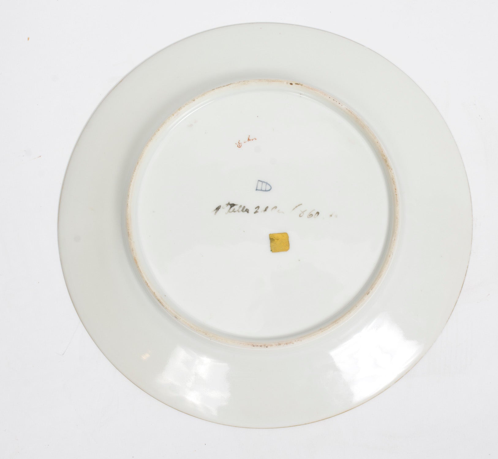Antique Vienna Porcelain Cabinet Plate Bidenschild Mark 1860 At 1stdibs