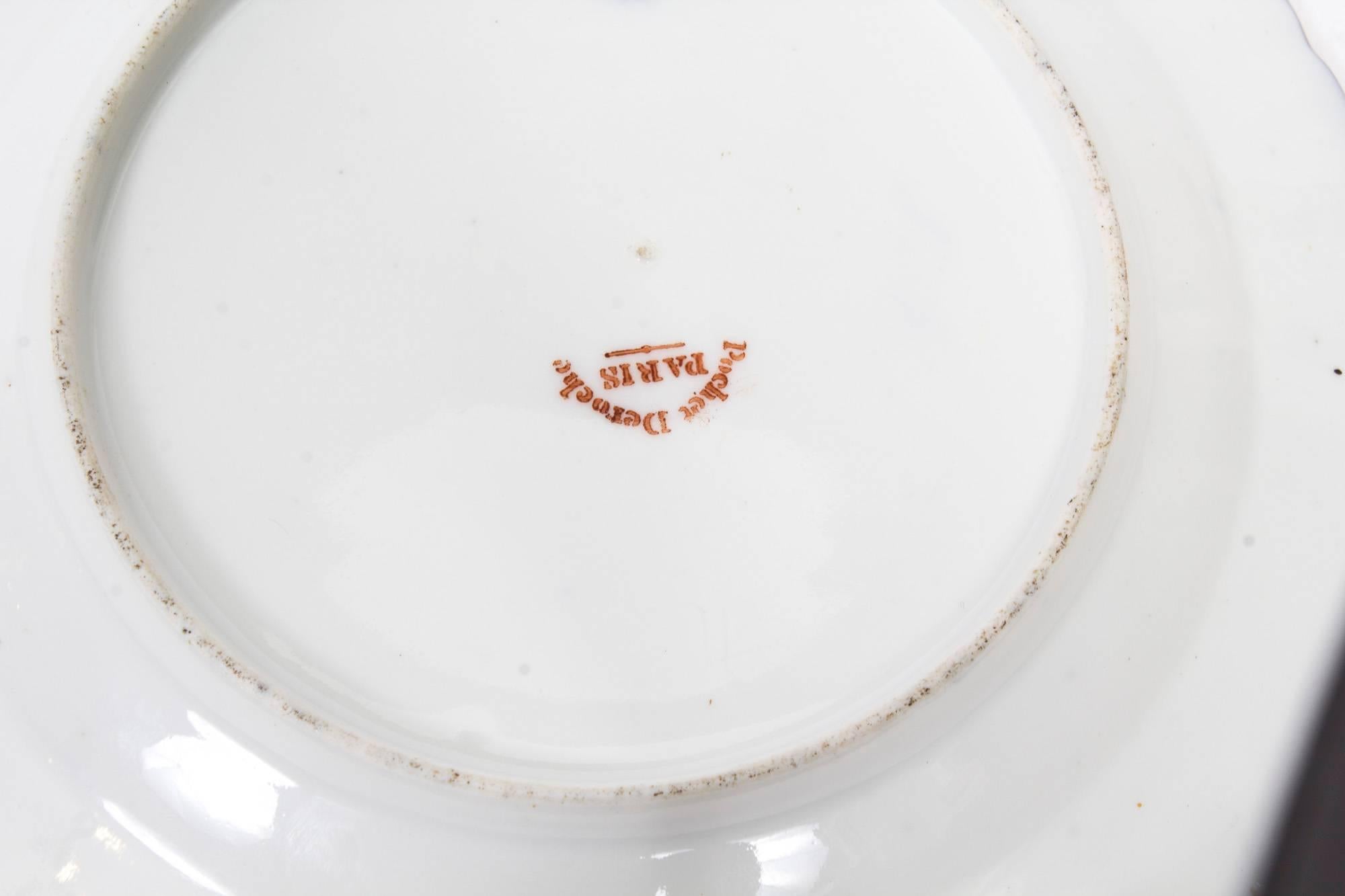Late 19th Century 19th Century Porcelain Plate Pucher Deroche, Paris For Sale