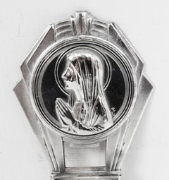 Antique Art Deco Silver Plated Holy Water Font Stoop, circa 1930