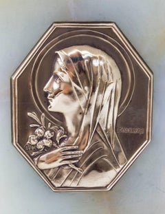1920s Art Deco Onyx & Glass Holy Water Font Stoop