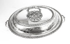 Antique Victorian Silver Plated Entree Dish Mappin, circa 1850
