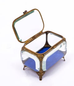 19th Century French Ormolu and Glass Table Wedding Casket