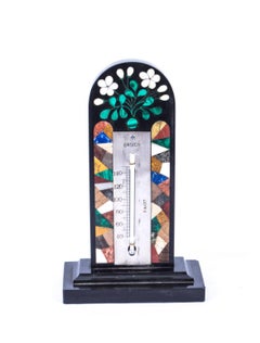 19th Century Pietra Dura Marble Malachite Thermometer