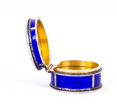 19th Century Vienna Silver Gilt and Enamel Patch Box