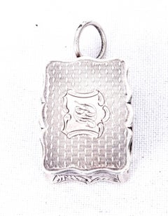 Antique Vinaigrette Victorienne en Argent Edward Smith:: 1864