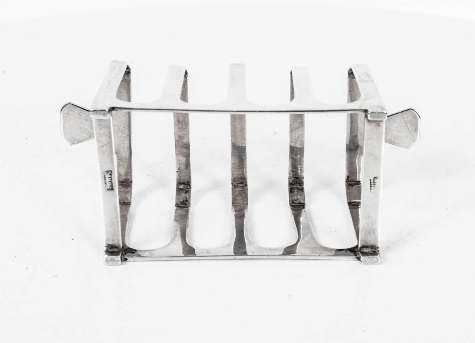 Antique Pair of Art Deco Mappin & Webb Toast Racks In Excellent Condition In London, GB