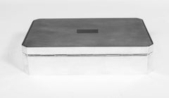 Antique Art Deco Silver Cigarette Card Box Casket, 1961