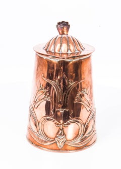 Early 20th Century Copper Arts & Craft Lidded Jug by J.S.&S