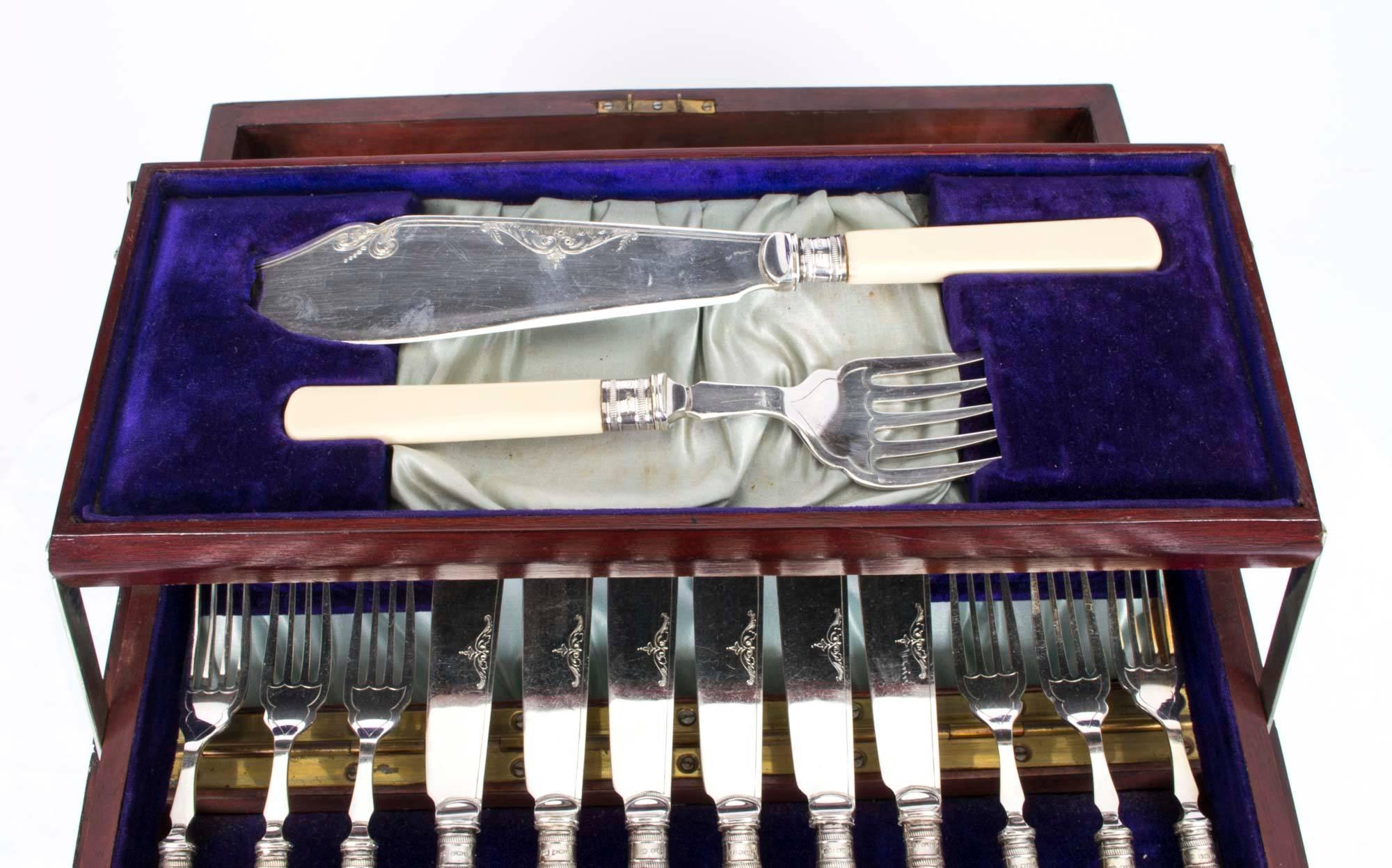 fish knives and forks antique