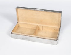 Antique Art Deco Silver Cigarette Card Box Casket, 1938