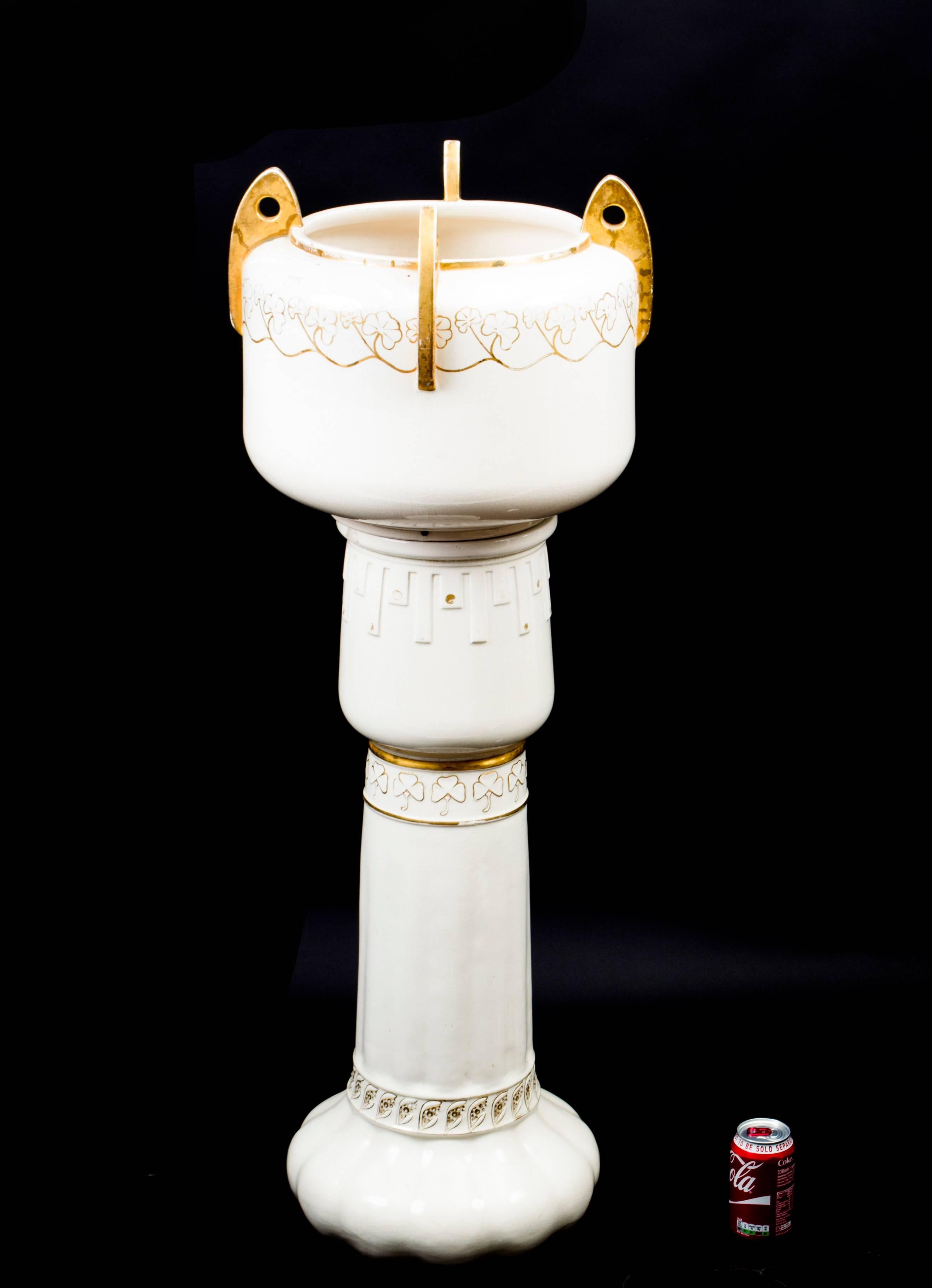 Antique Art Deco Minton Jardiniere on Stand 1926 In Excellent Condition In London, GB