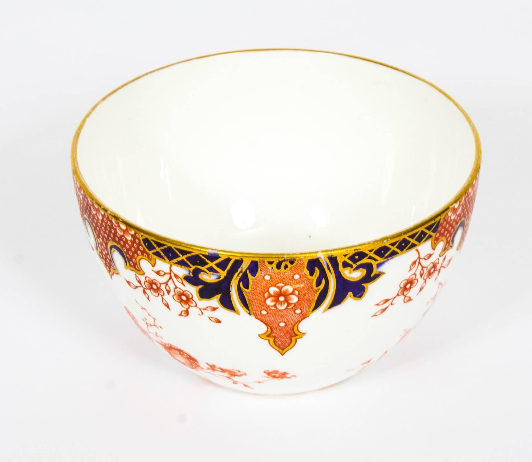 Early 20th Century Royal Crown Derby Porcelain Imari Pattern Tea Set 3
