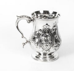 19th Century Victorian Silver Plated Mug TH & S