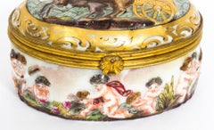 19th Century Italian Capodimonte Porcelain Pill Box