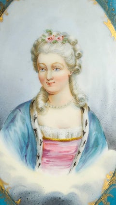 Antique Sevres Bleu Celeste Porcelain Plaque, circa 1880
