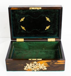 Antique Victorian Coromandel & Sevres Jewelry Casket, circa 1860