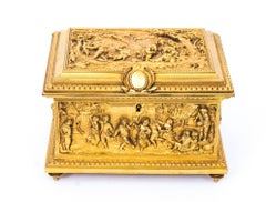 19th Century French Gilt Bronze Jewellery Casket T&E, Paris