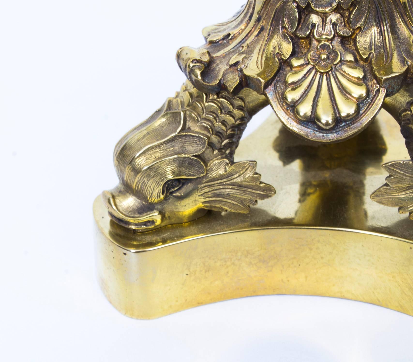 19th Century Pair of Louis XIV Style Gilt Bronze Candlesticks 1