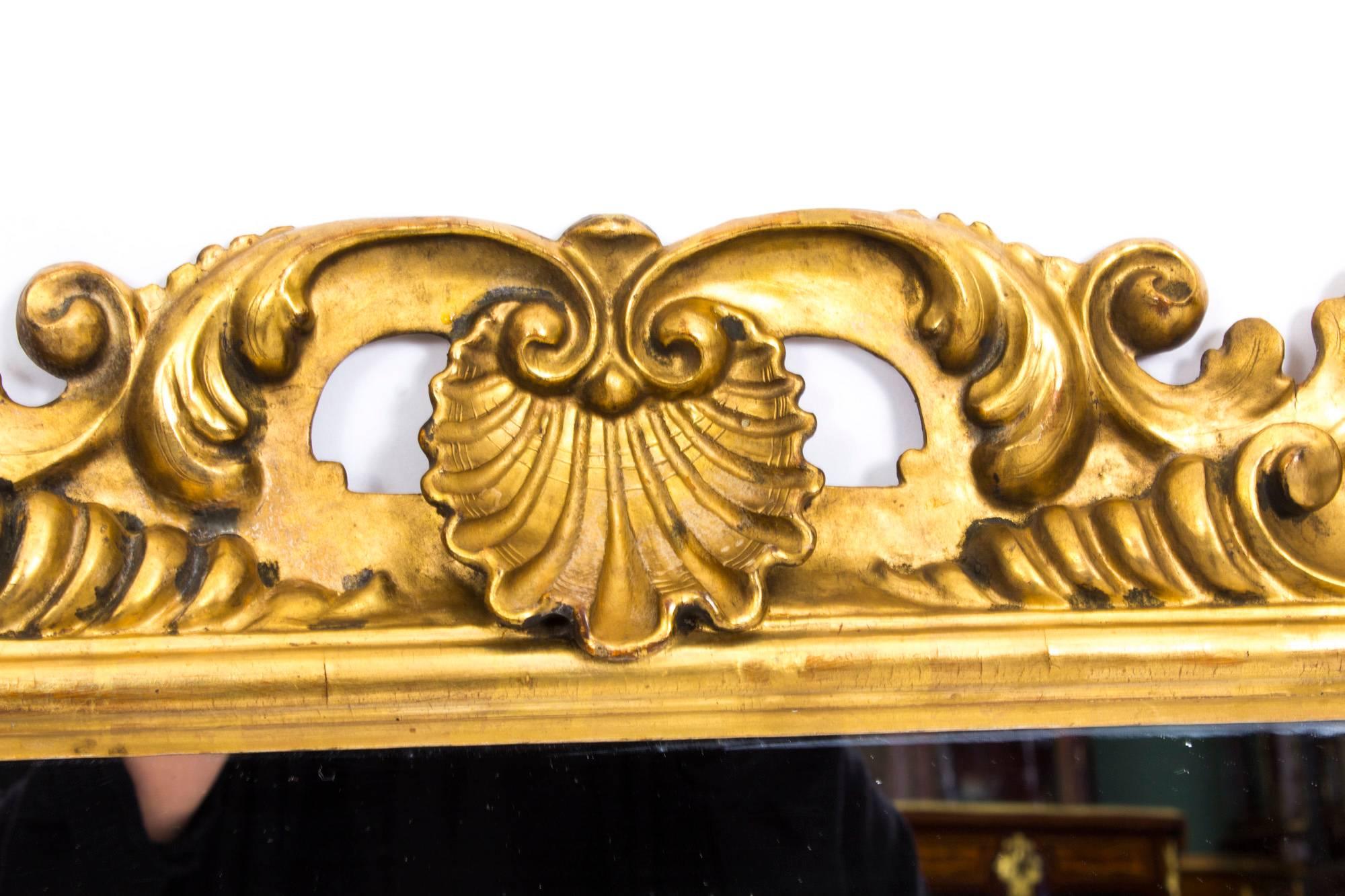 19th Century Italian Florentine Giltwood Mirror In Excellent Condition In London, GB