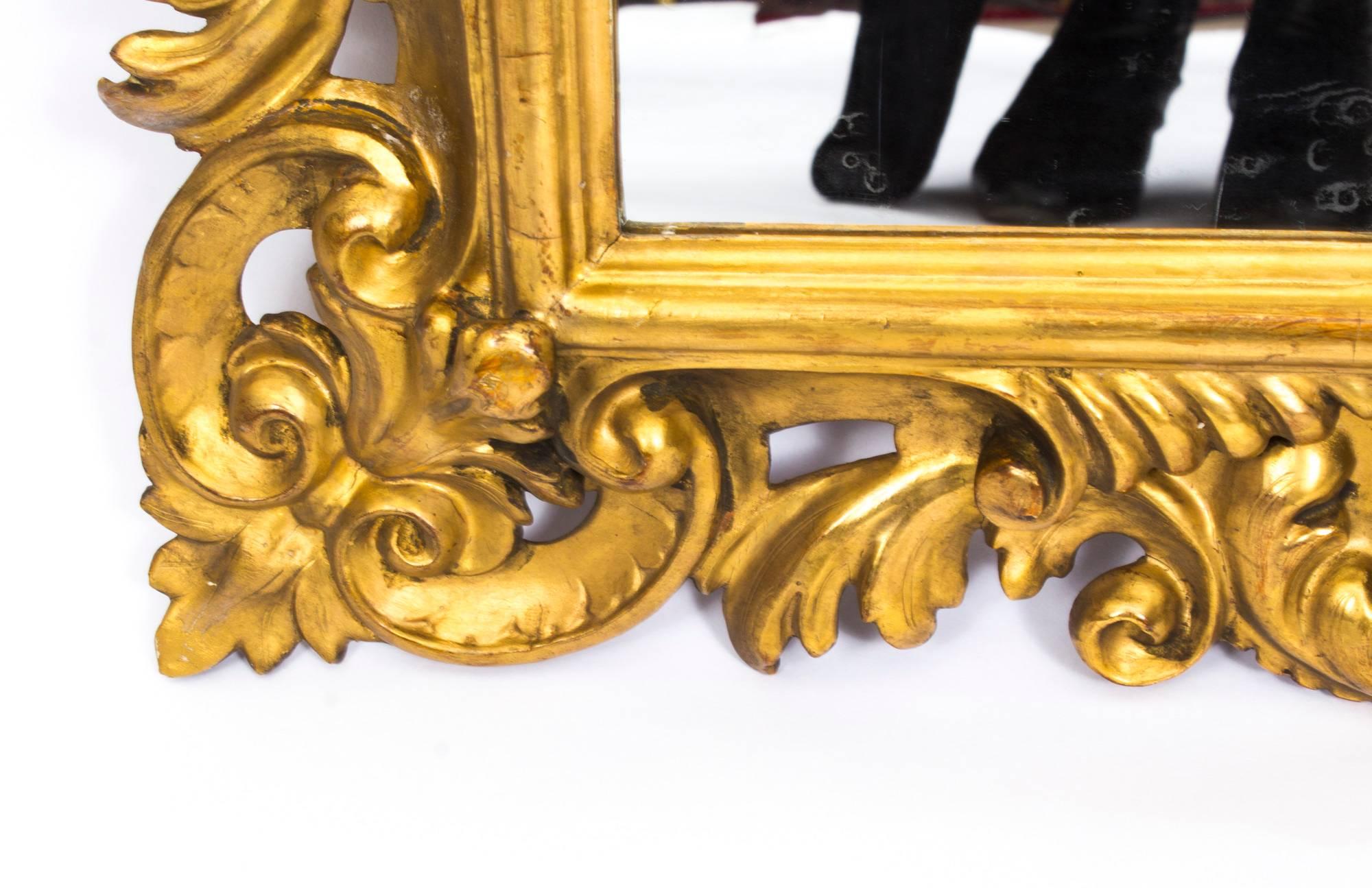 19th Century Italian Florentine Giltwood Mirror 1