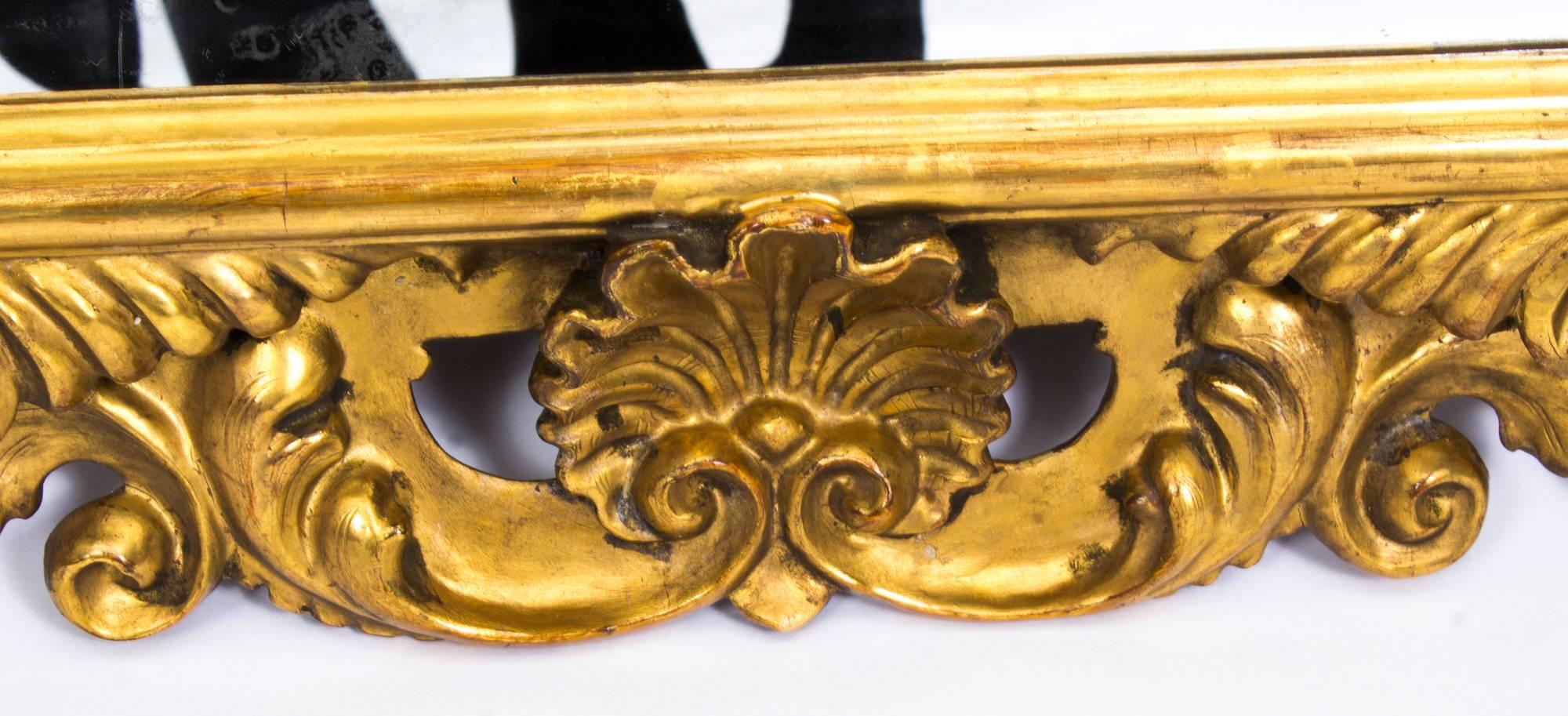 19th Century Italian Florentine Giltwood Mirror 2