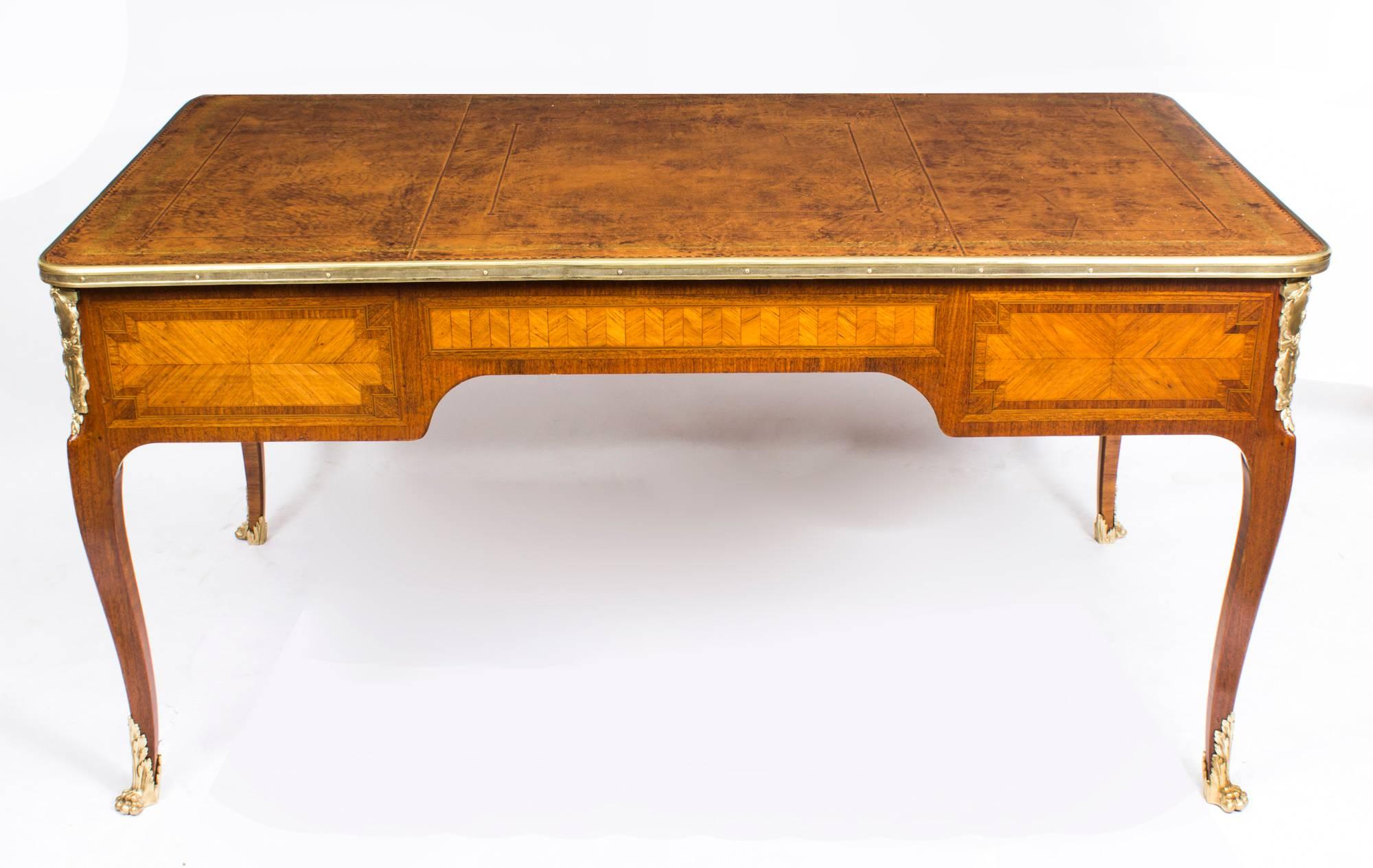 Antique French Ormolu-Mounted Bureau Plat Desk, circa 1840 In Excellent Condition In London, GB