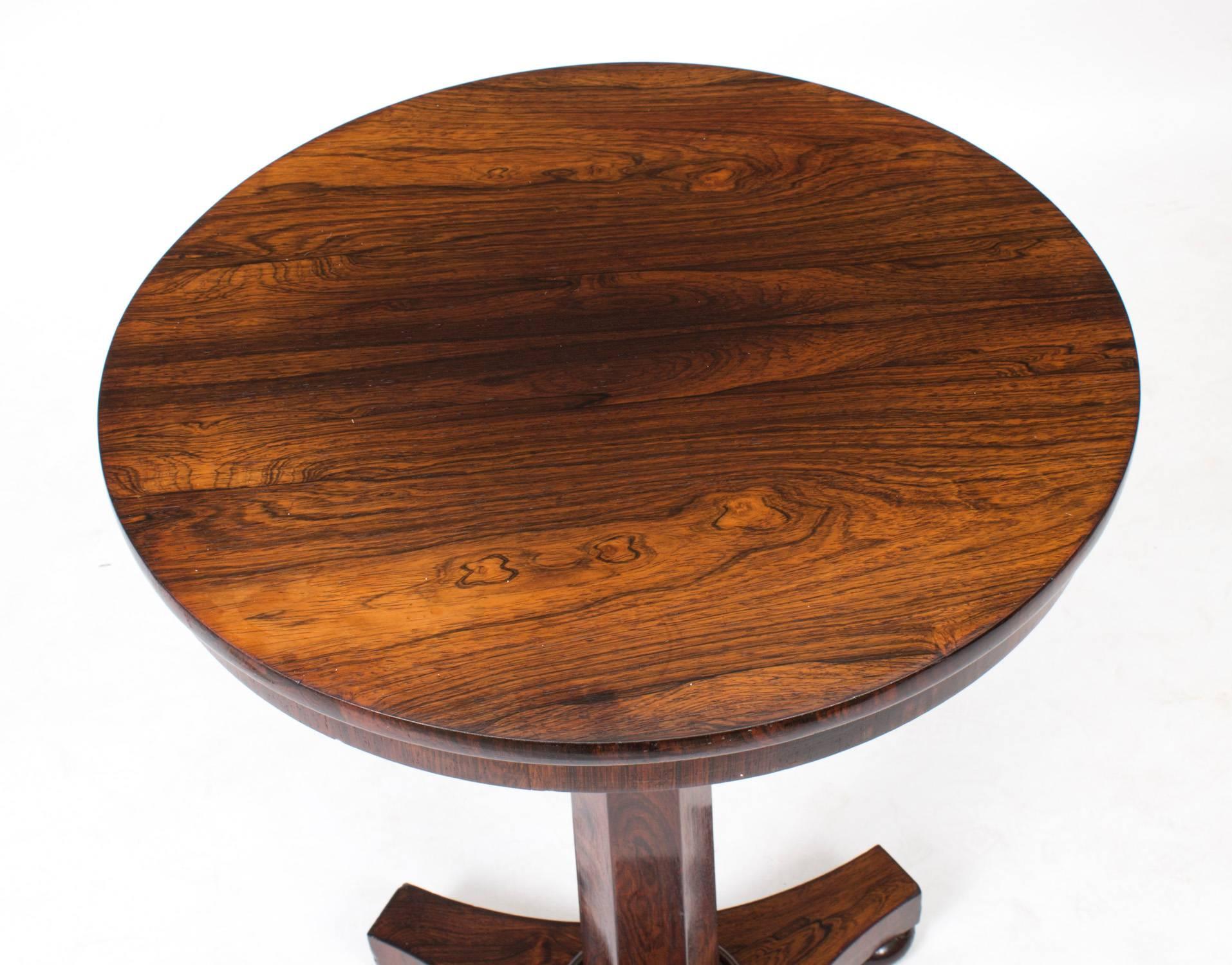 19th Century William IV Rosewood Occasional Table In Excellent Condition In London, GB