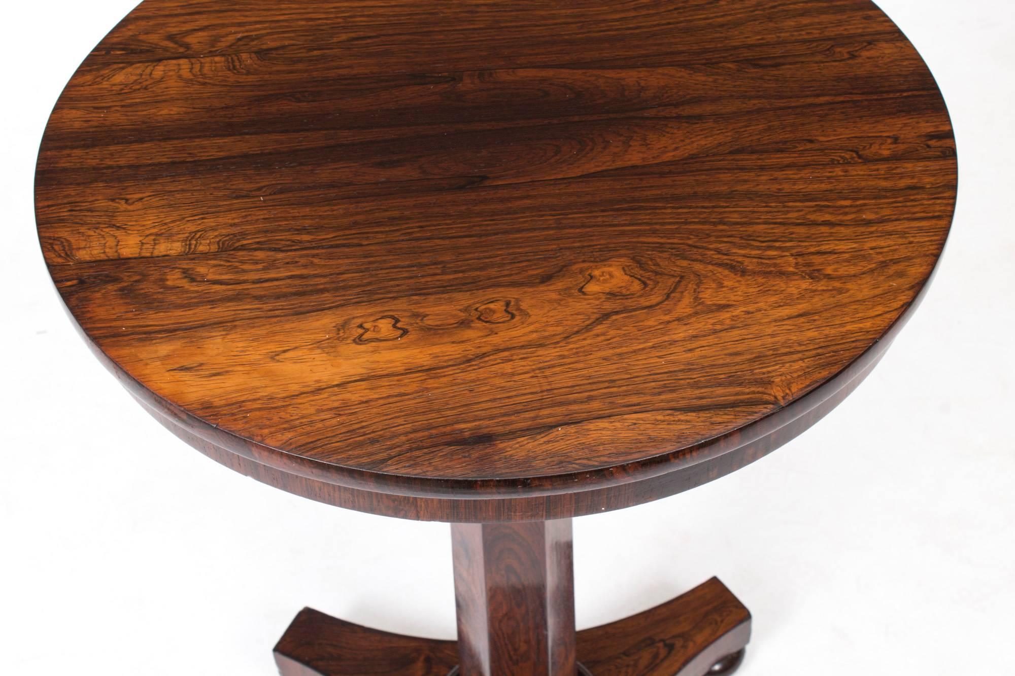 Mid-19th Century 19th Century William IV Rosewood Occasional Table