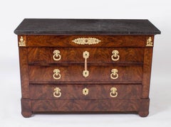 19th Century French Restoration Commode Chest Marble Top