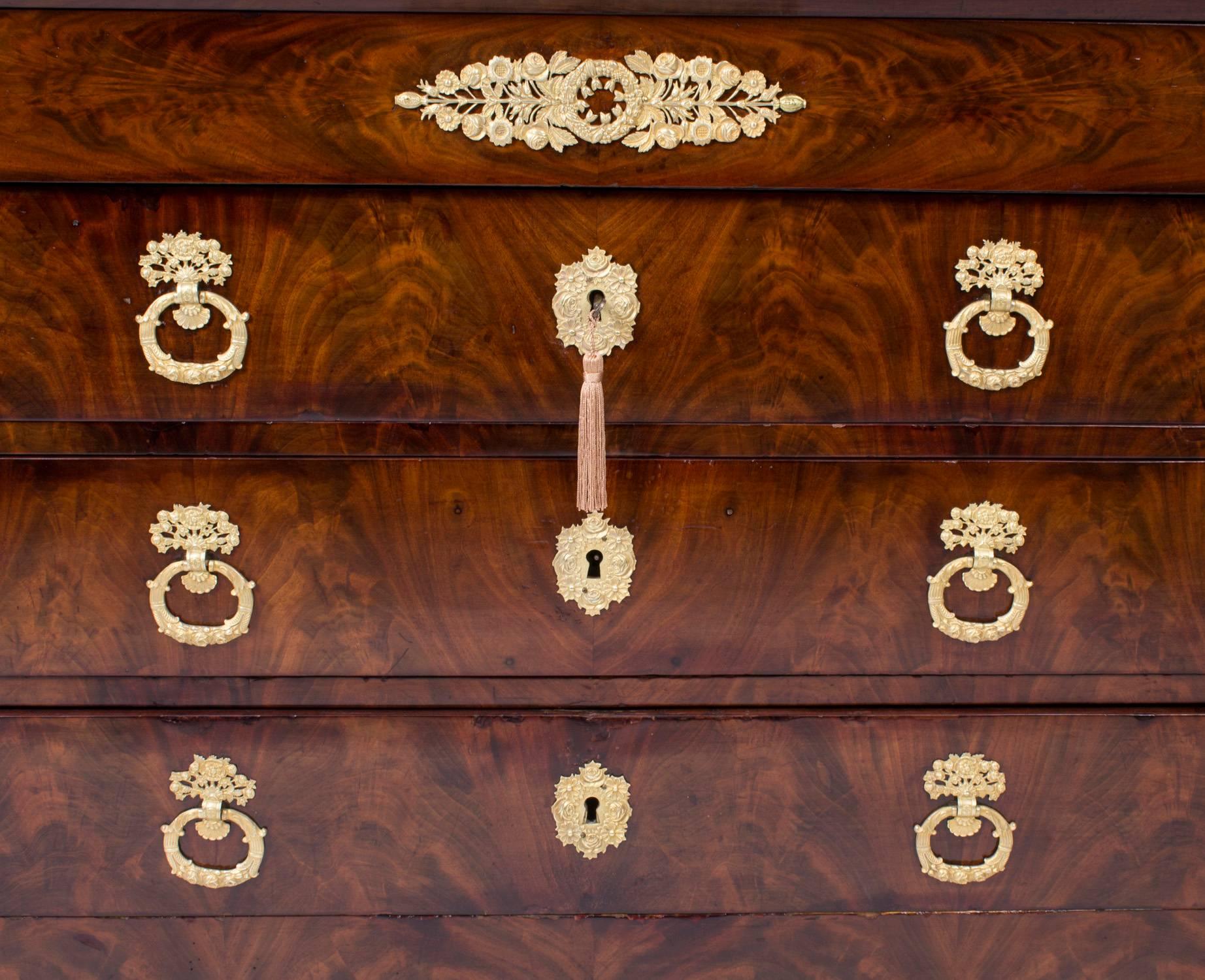 19th Century French Restoration Commode Chest Marble Top 1