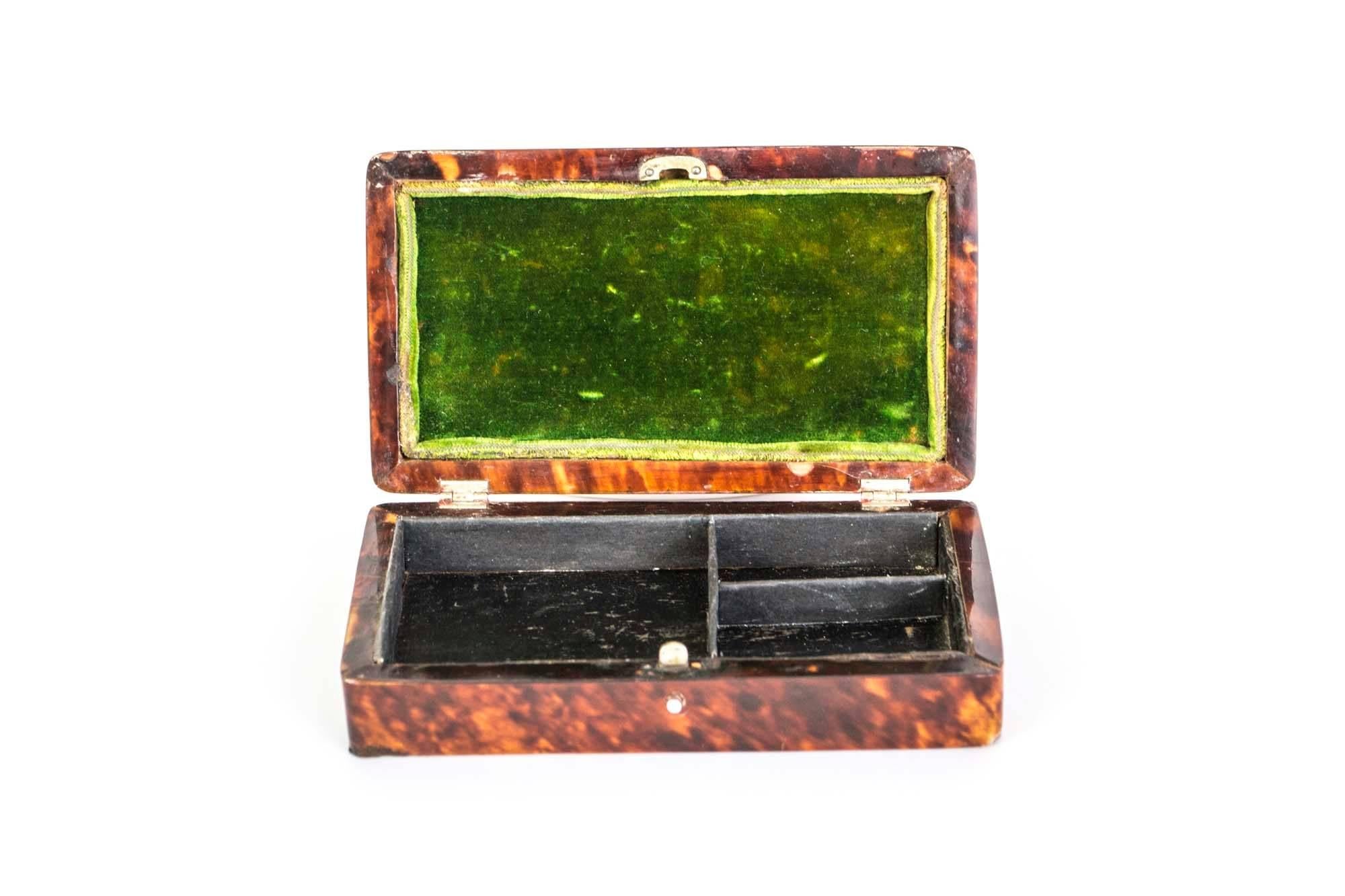 19th Century Victorian Tortoiseshell Pins Box In Excellent Condition In London, GB