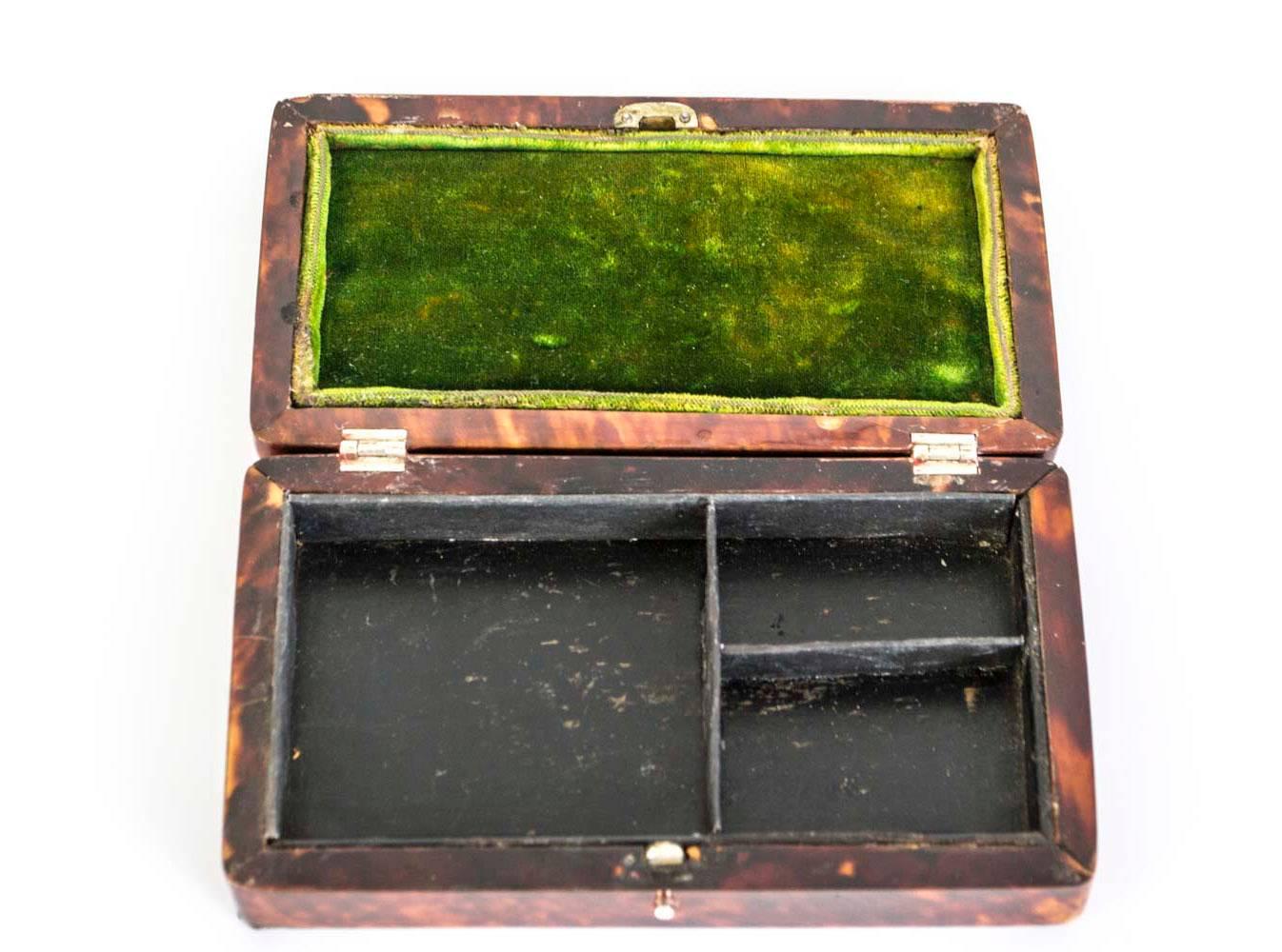 Late 19th Century 19th Century Victorian Tortoiseshell Pins Box