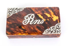 19th Century Victorian Tortoiseshell Pins Box