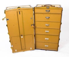 Antique Abercrombie & Fitch Oshkosh Chief Steamers Trunk Luggage, circa 1930