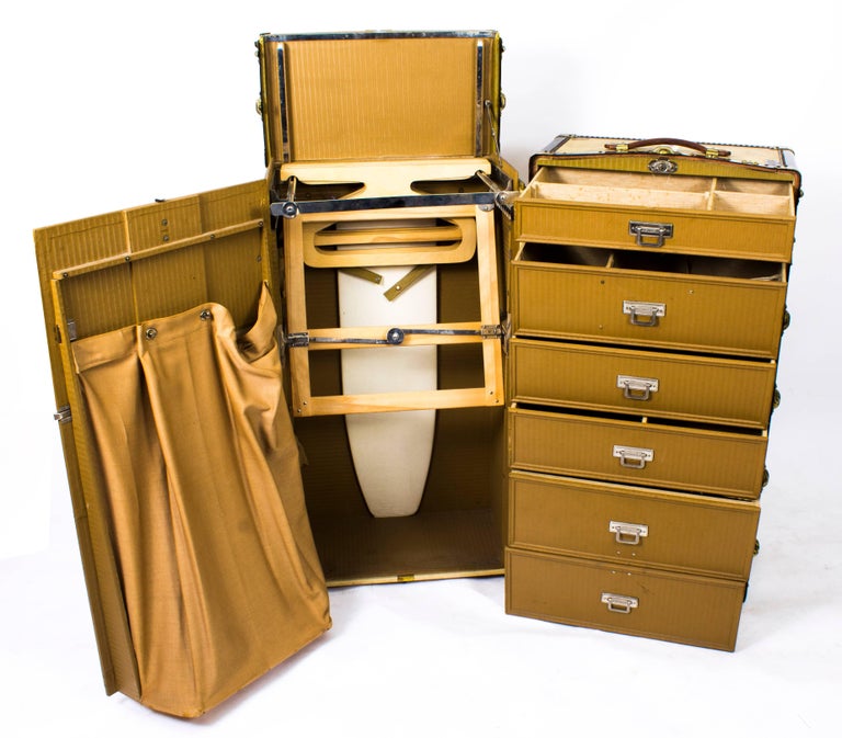 Antique Abercrombie and Fitch Oshkosh Chief Steamers Trunk Luggage