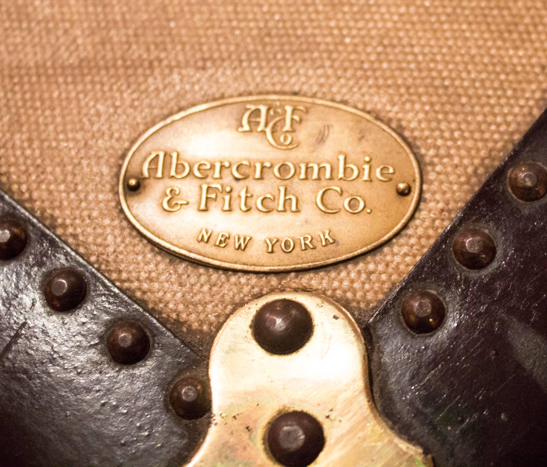 American Antique Abercrombie & Fitch Oshkosh Chief Steamers Trunk Luggage, circa 1930