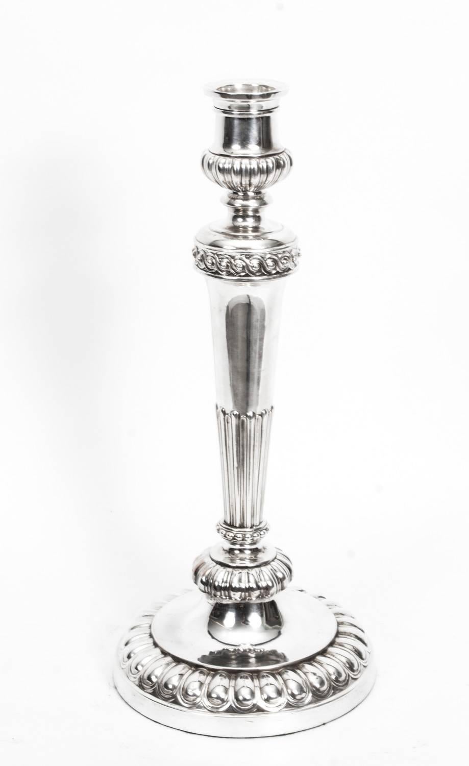 Antique Pair of George III Three-Light Candelabra Matthew Boulton, 1784 4
