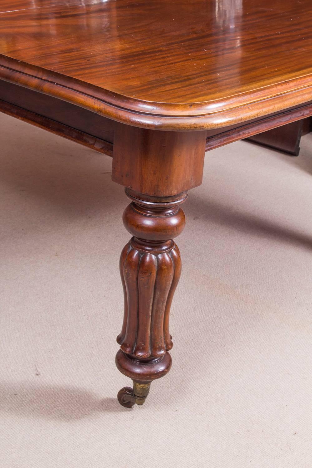 19th Century William IV Mahogany Extending Dining Table 5