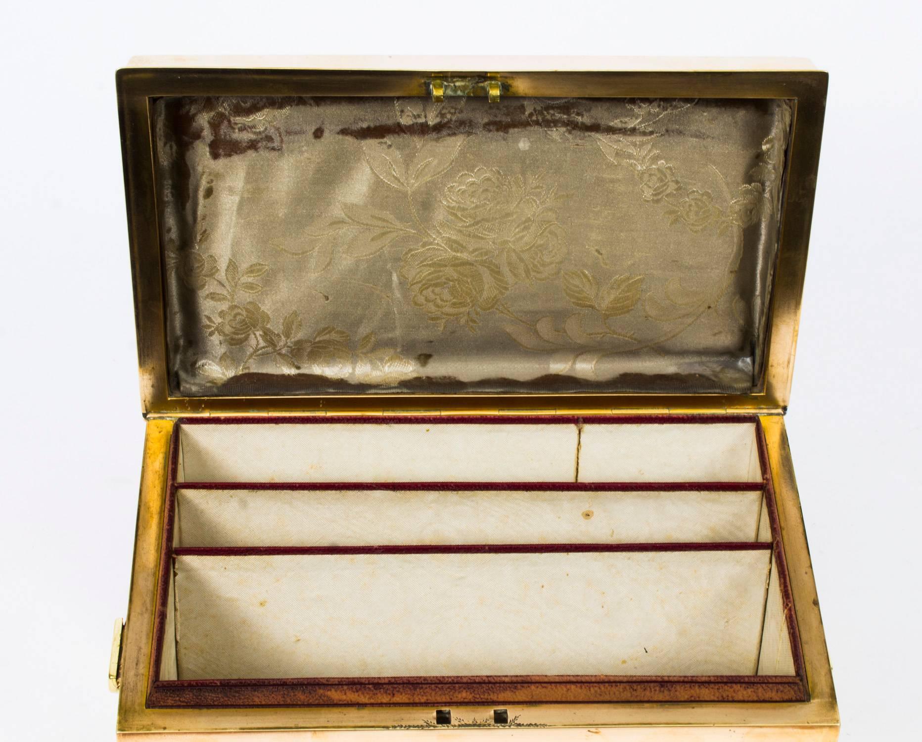 19th Century French Ormolu and Pietra Dura Stationery Casket 4