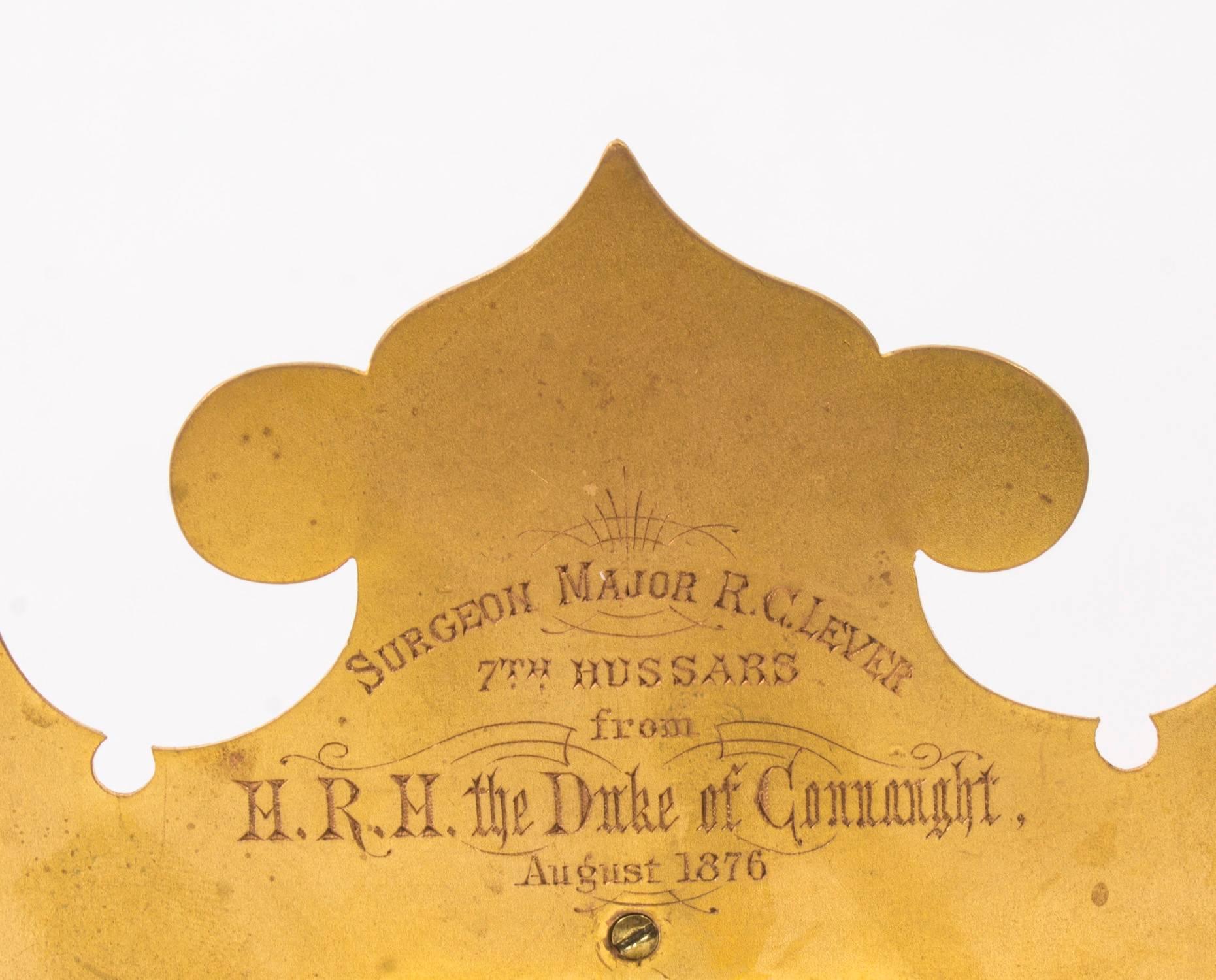 Antique Victorian Ormolu Photograph Frame HRH Duke of Connaught, 1876 4