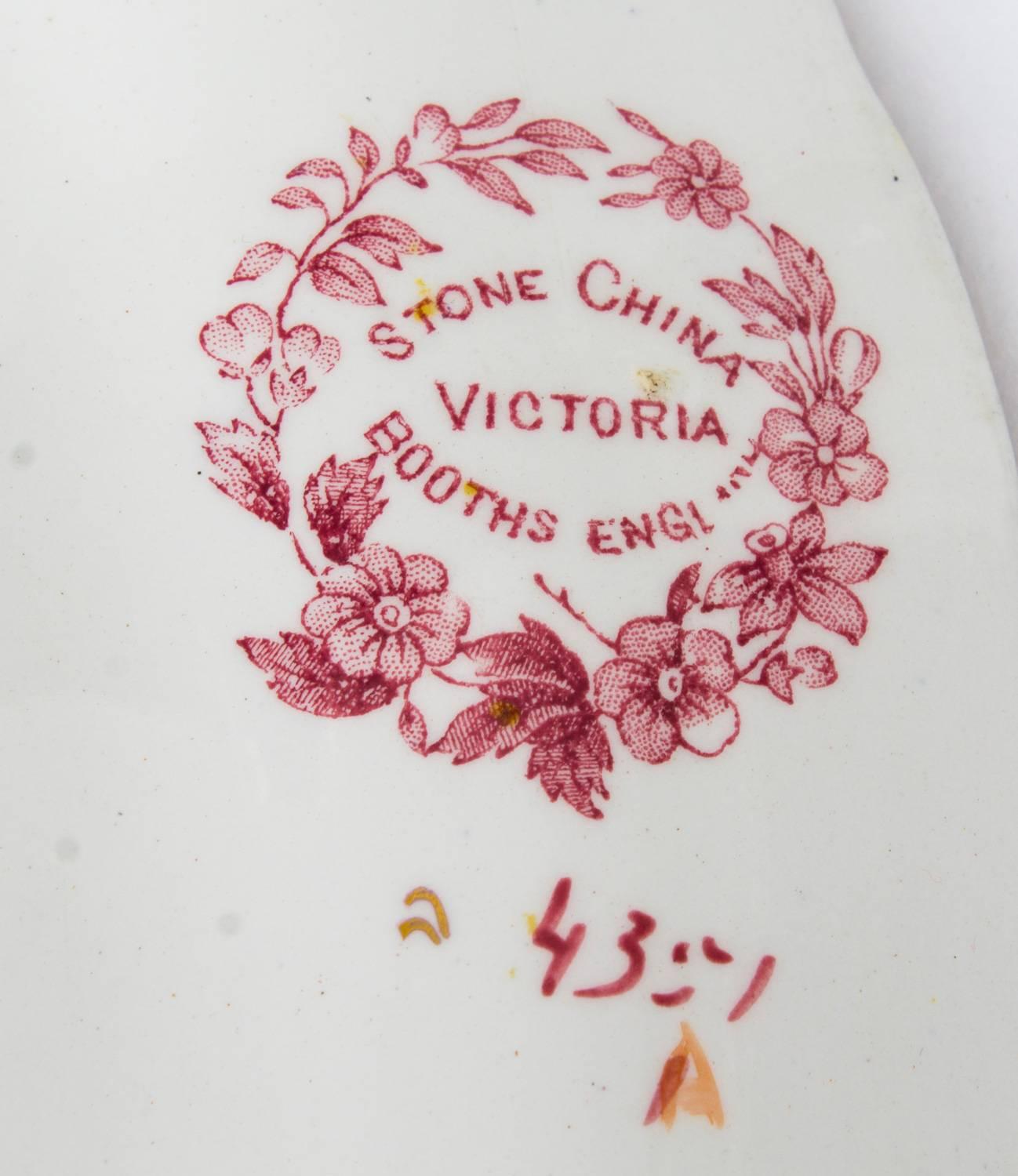 English 19th Century 93 Piece Booths Ironstone China Dinner Service